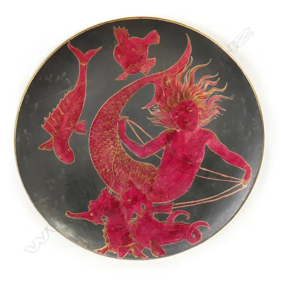 A Doulton  'Hispano-Moresque Ware' charger, attributed to John Salter, c.1890