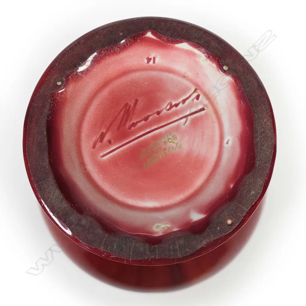 A Moorcroft red 'Flamminian' ware vase for Liberty & Co., c.1910 Image 1++