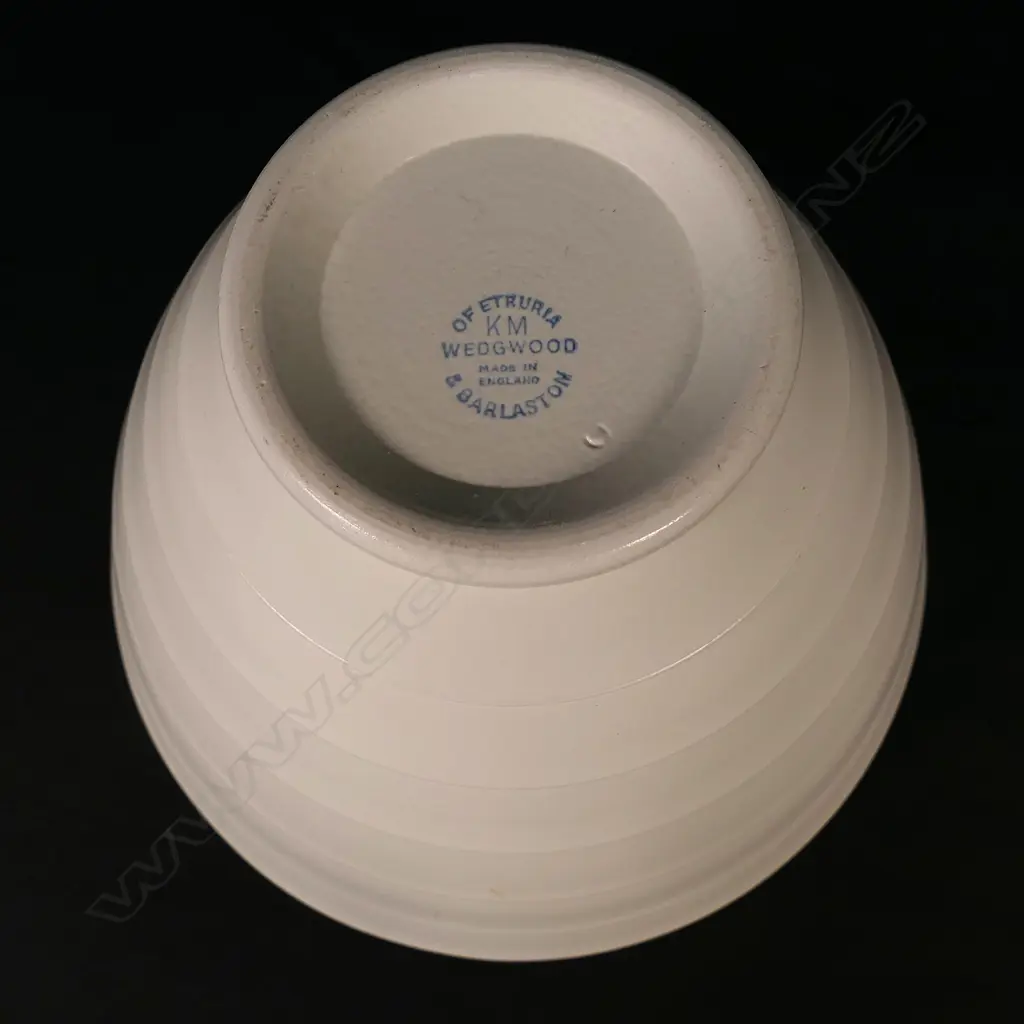 A Wedgwood Keith Murray vase, conical shape with six lathe turned bands Image 1++
