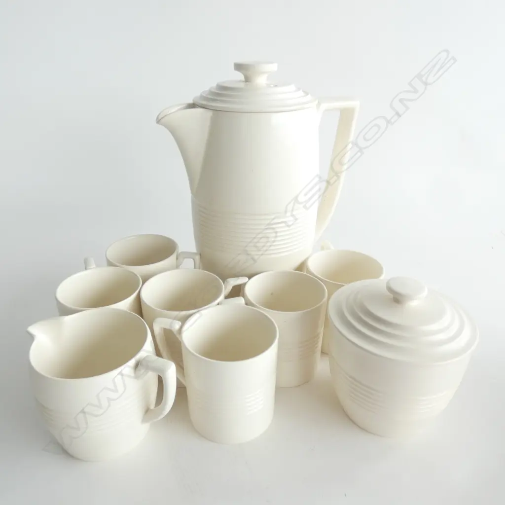 A Wedgwood coffee set designed by Keith Murray Image 1++