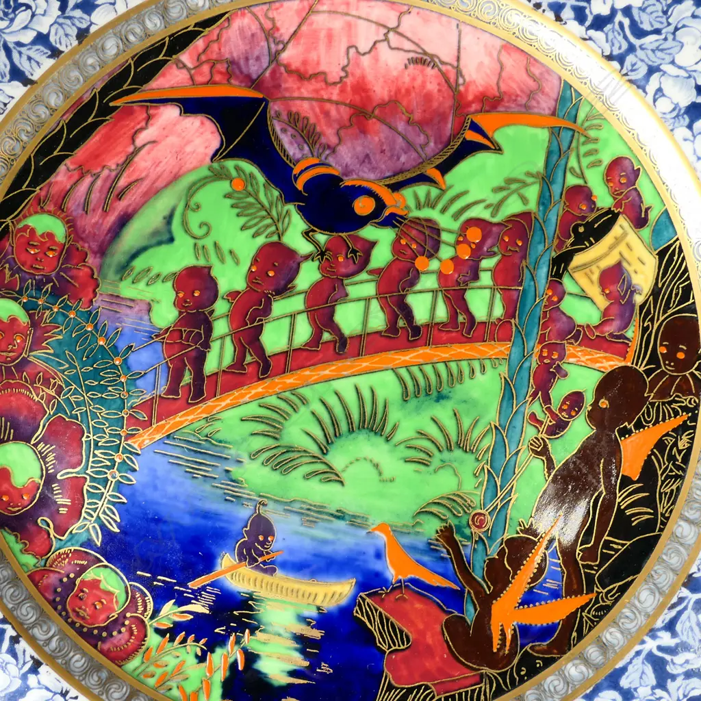 A Wedgwood 'Elves on a Bridge' plate by Daisy Makeig Jones, Image 1++