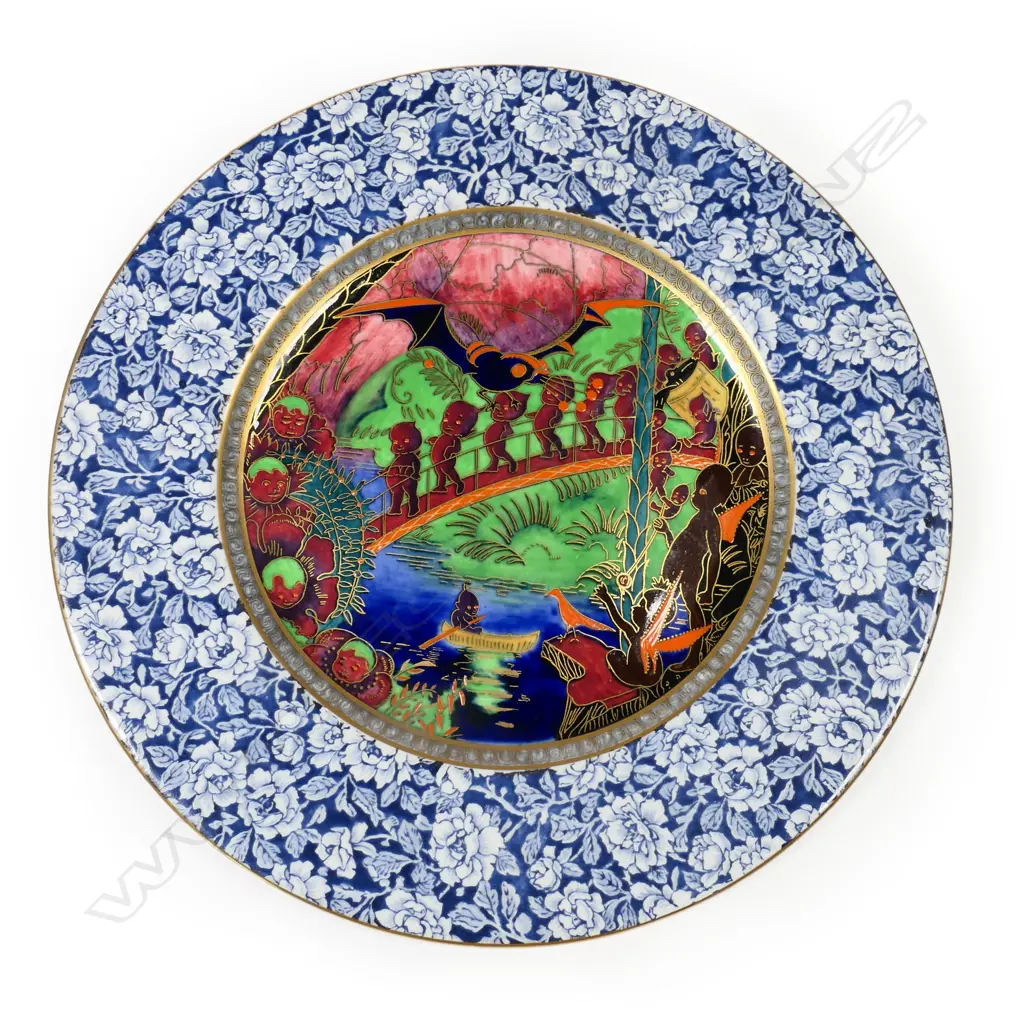 A Wedgwood 'Elves on a Bridge' plate by Daisy Makeig Jones, Image 1++
