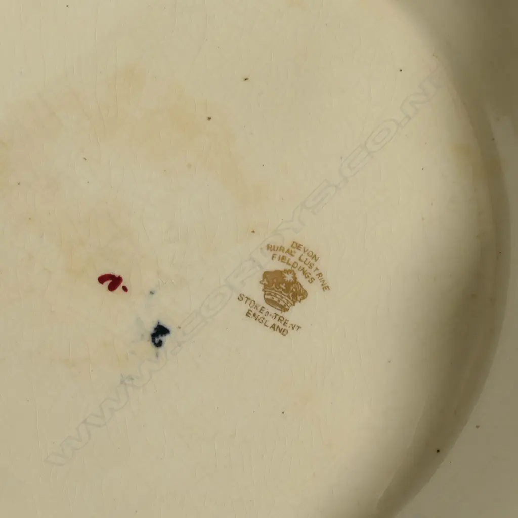 A Crown Devon 'Rural Lusterine' lidded ginder jar on matched stand, Image 1++