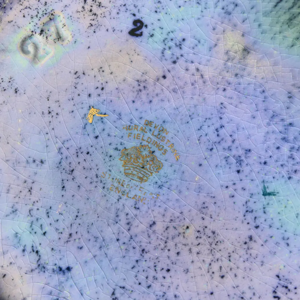 A Crown Devon 'Rural Lusterine' lidded ginder jar on matched stand, Image 1++