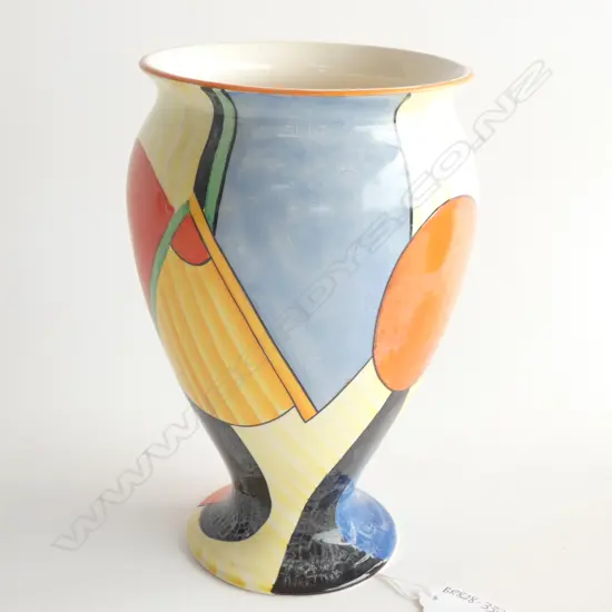 An Art Deco Crown Devon vase by Enoch Boulton, (former design manager for Carlton Ware)