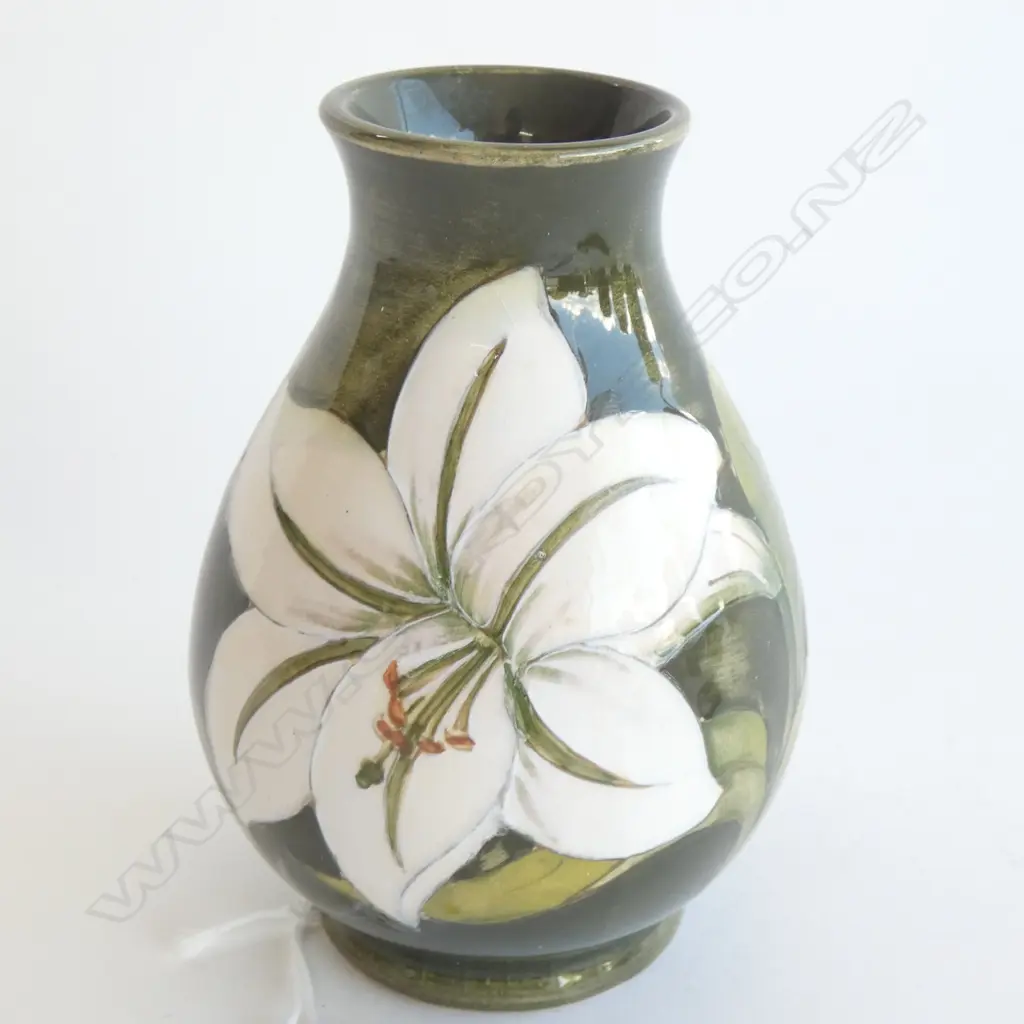 A Walter Moorcroft white lily vase Image 1++