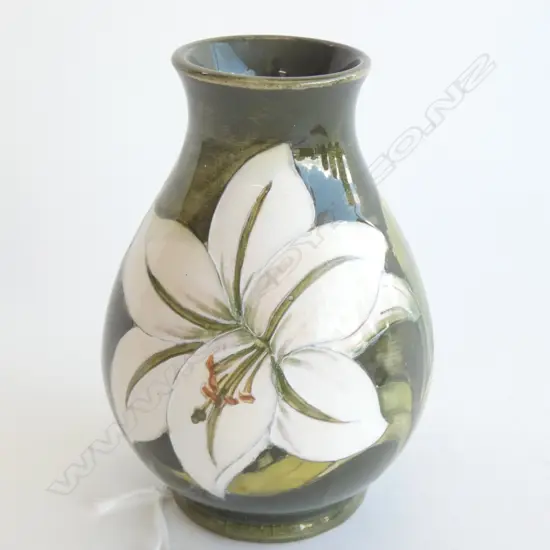 A Walter Moorcroft white lily vase