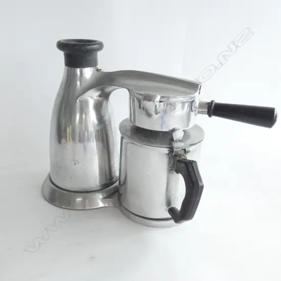 An Italian aluminium stovetop La Vesuviana caffettiere, c.1953