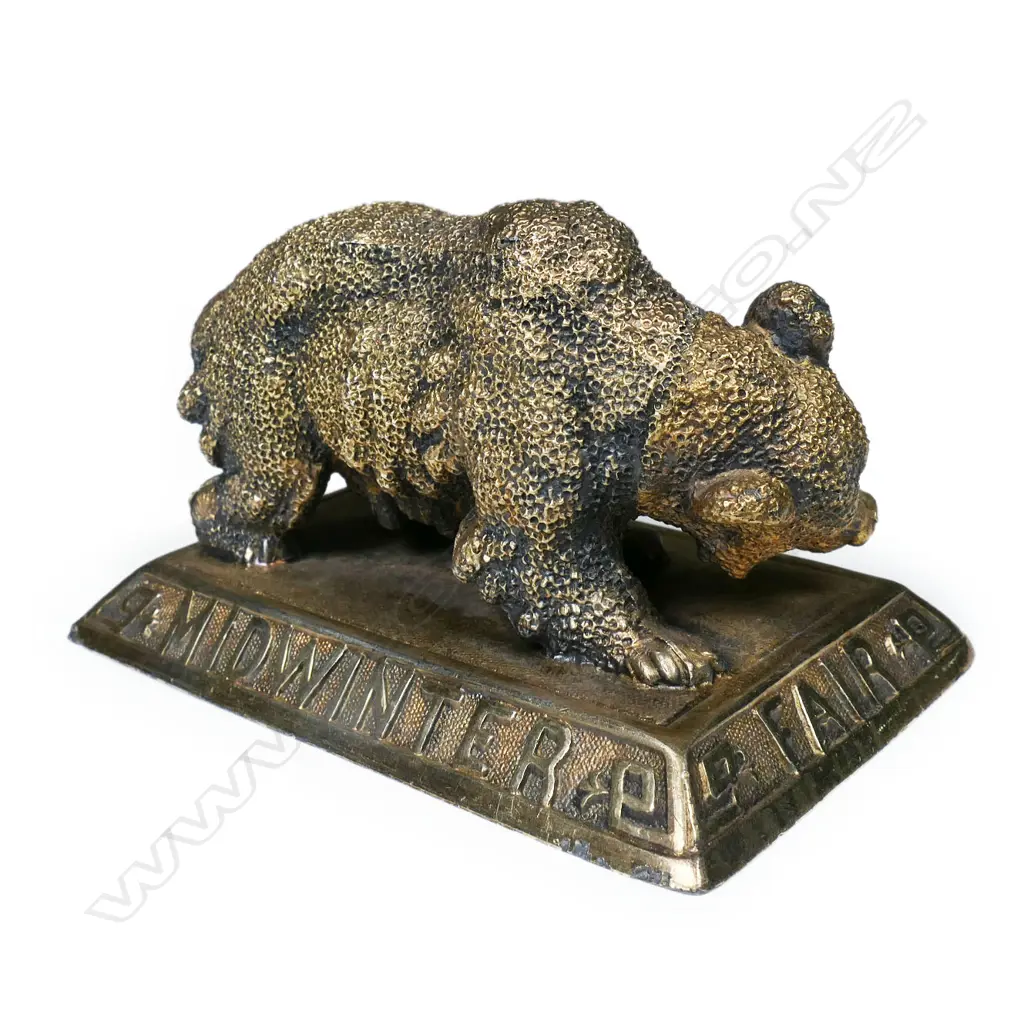 Gilded California bear paperweight Image 1++