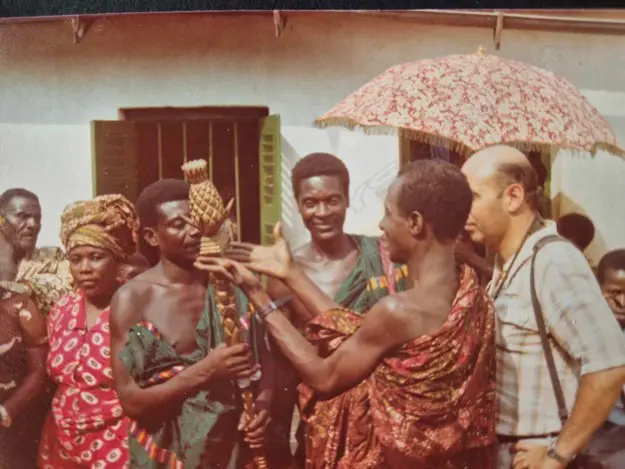 Historical photos of Hans in Ghana including a montage from when his collection in a Dutch documentary on Ghanaian art Image 1++