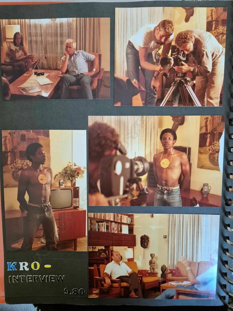 Historical photos of Hans in Ghana including a montage from when his collection in a Dutch documentary on Ghanaian art Image 1++