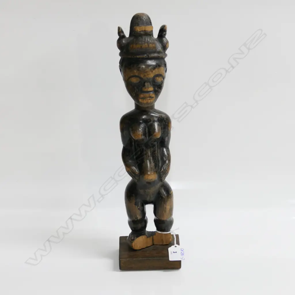 YORUBA BENIN ERE IBEJI WOOD CARVED FIGURE, Image 1++