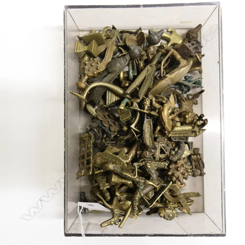 AFRICAN COLLECTION 70+ OF FIGURAL GOLD WEIGHTS animals + figures + pistols Image 1++
