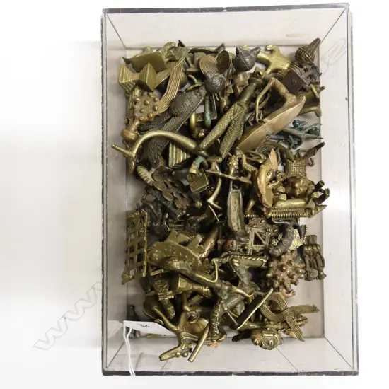 AFRICAN COLLECTION 70+ OF FIGURAL GOLD WEIGHTS animals + figures + pistols