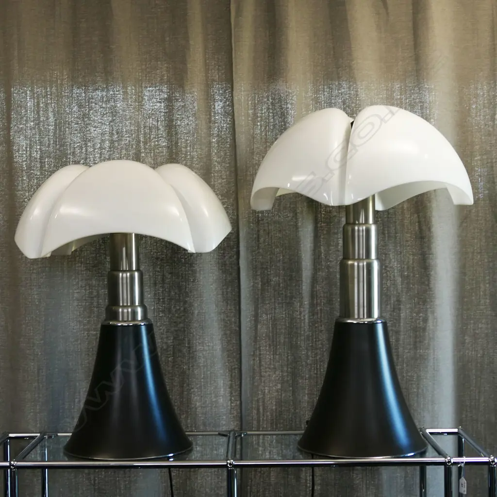 PR MARTINELLI LUCE 'PIPISTRELLO' TABLE LAMPS. H.800mm Image 1++