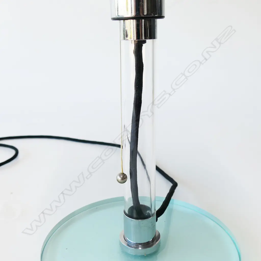 c.1980's Bauhaus table lamp originally designed by Wilhelm Wagenfeld and Carl Jacob Jucker in 1924. Re-released in 1976s by Metalarte Image 1++
