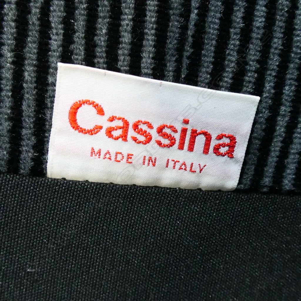 CASSINA MADE IN ITALY GREY STRIPED 3 SEATER COUCH, 2400 x 750 x 1050mm (approx) Image 1++