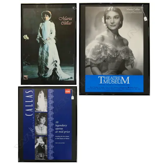 3 MARIA CALLA BLACK FRAMED POSTER PRINTS largest 950 x 630mm.