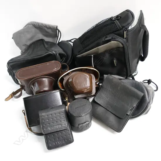 ASST VINTAGE CAMERA CASES ETC