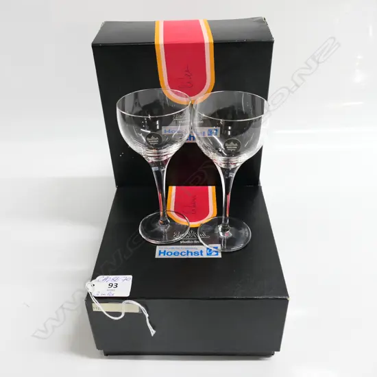 VINTAGE ROSENTHAL Studio-line SET 6 dessert wine glasses. Packed in prs in 3 original boxes. H.134mm