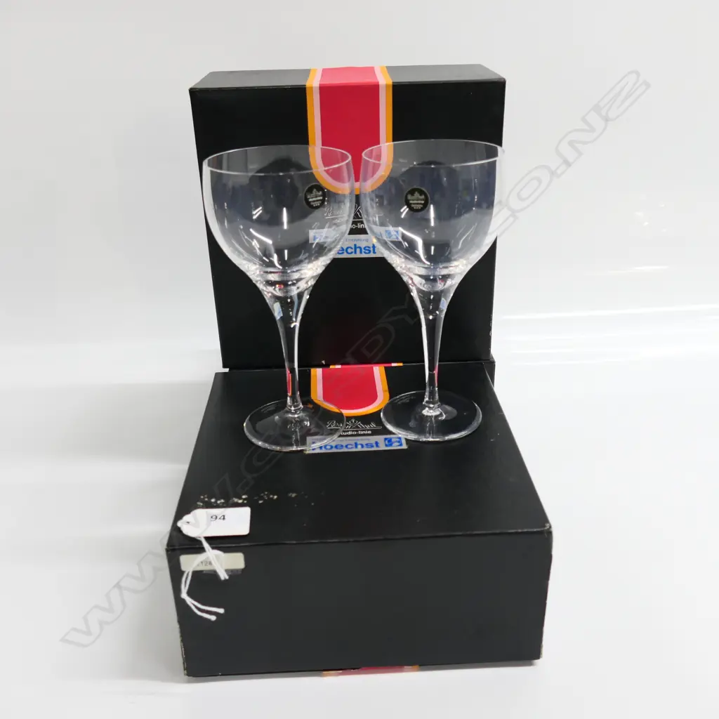 VINTAGE ROSENTHAL Studio-line SET 6 wine glasses. Packed in prs in 3 original boxes. H.165mm Image 1++
