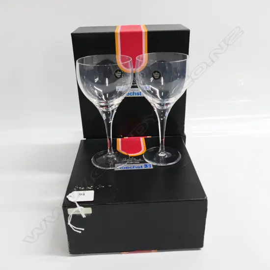 VINTAGE ROSENTHAL Studio-line SET 6 wine glasses. Packed in prs in 3 original boxes. H.165mm