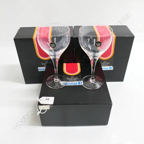 VINTAGE ROSENTHAL Studio-line SET 11 small liqueur glasses. Packed in prs in 6 original boxes (one missing lid). H.110mm