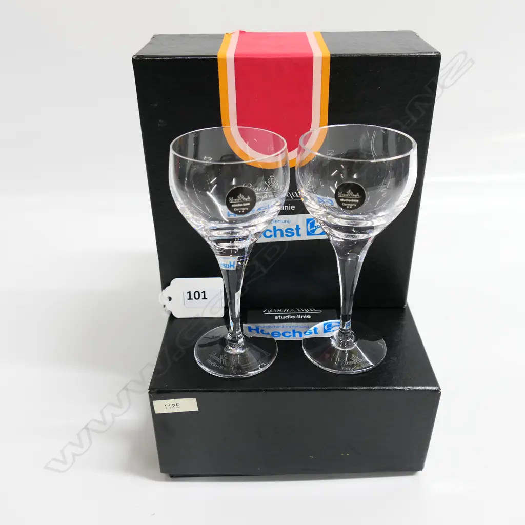 VINTAGE ROSENTHAL Studio-line SET 6 liqueur glasses. Packed in prs in 3 original boxes. H.115mm Image 1++