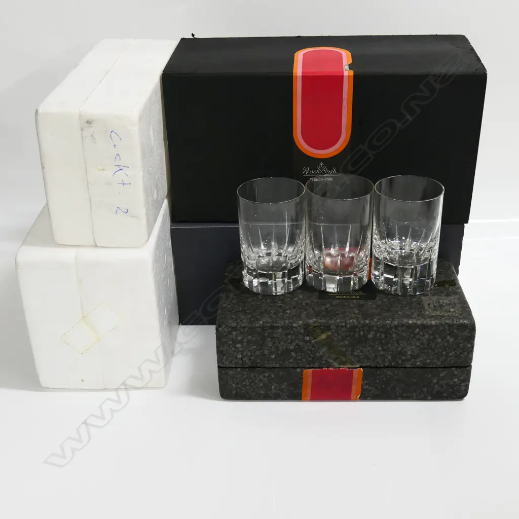 SET 26 (15  boxed) ROSENTHAL small water glasses H.95mm.Dia.60mm. Image 1++