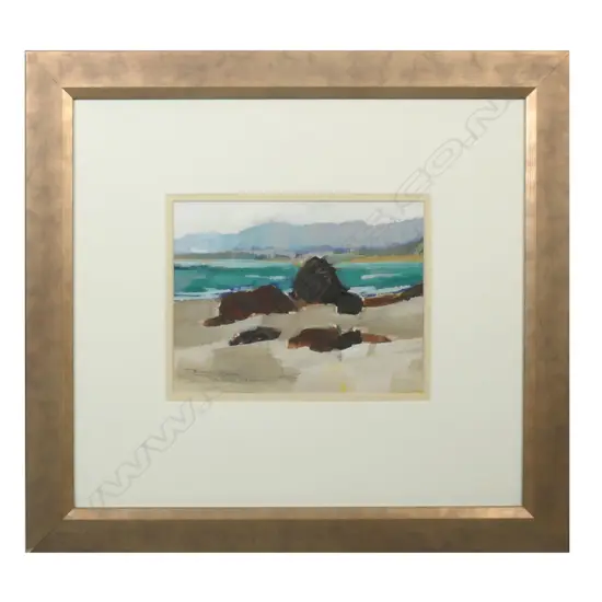 Russell Hollings ‘Thames Coastline’, acrylic on board, signed and dated 2016.