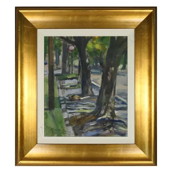 Russell Hollings ‘Franklin Road’ oil on board, signed and dated 2012.