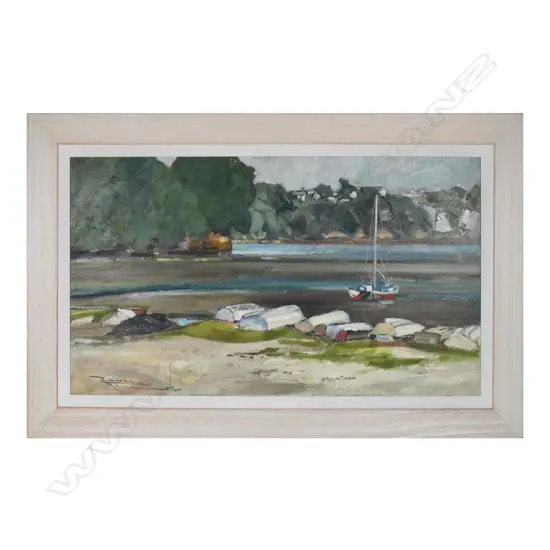 Russell Hollings ‘Little Shoal Bay’ oil on board, signed.
