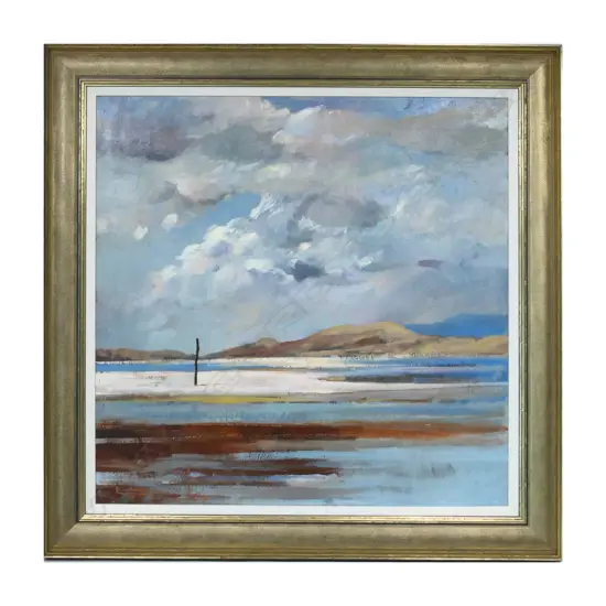 Russell Hollings ‘Miranda Firth Of Thames’ oil on board, signed and dated 2016.