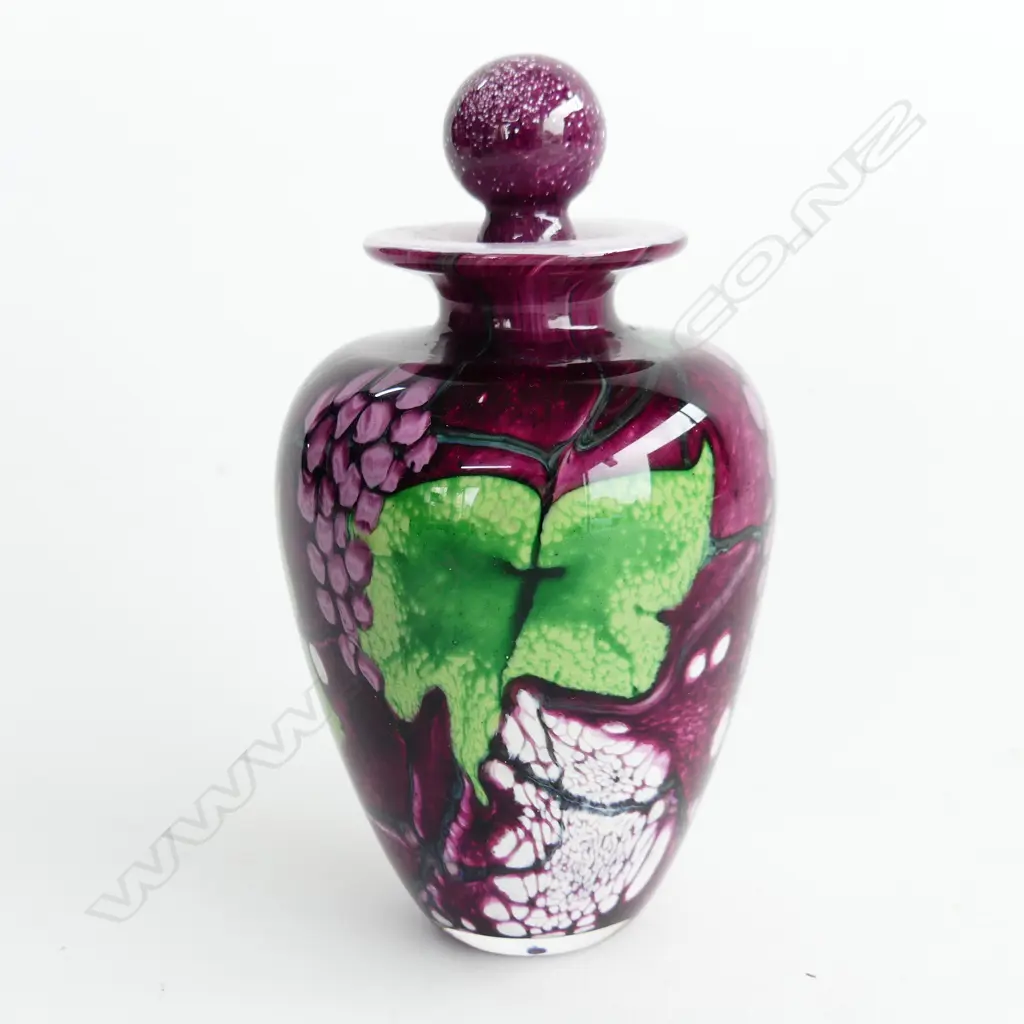 PETER RAOS SCENT BOTTLE, SIGNED AND DATED 2002, H.140mm (some damage to stopper) Image 1++