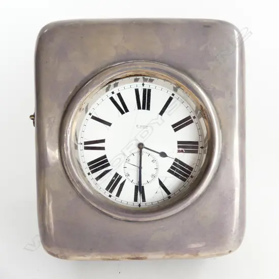 GOLIATH SWISS MADE 8-DAY RAILWAY STYLE POCKET WATCH IN SILVER CASE, WITH BACK STRUT, LONDON 1907