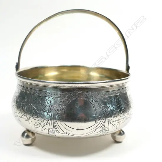 An 1898 Russian .875 silver handled bowl by Alexander Smirnov,