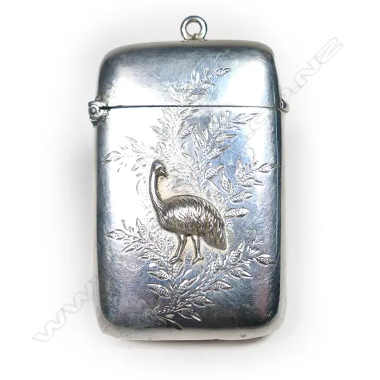 An Edwardian silver Australiana themed vesta,