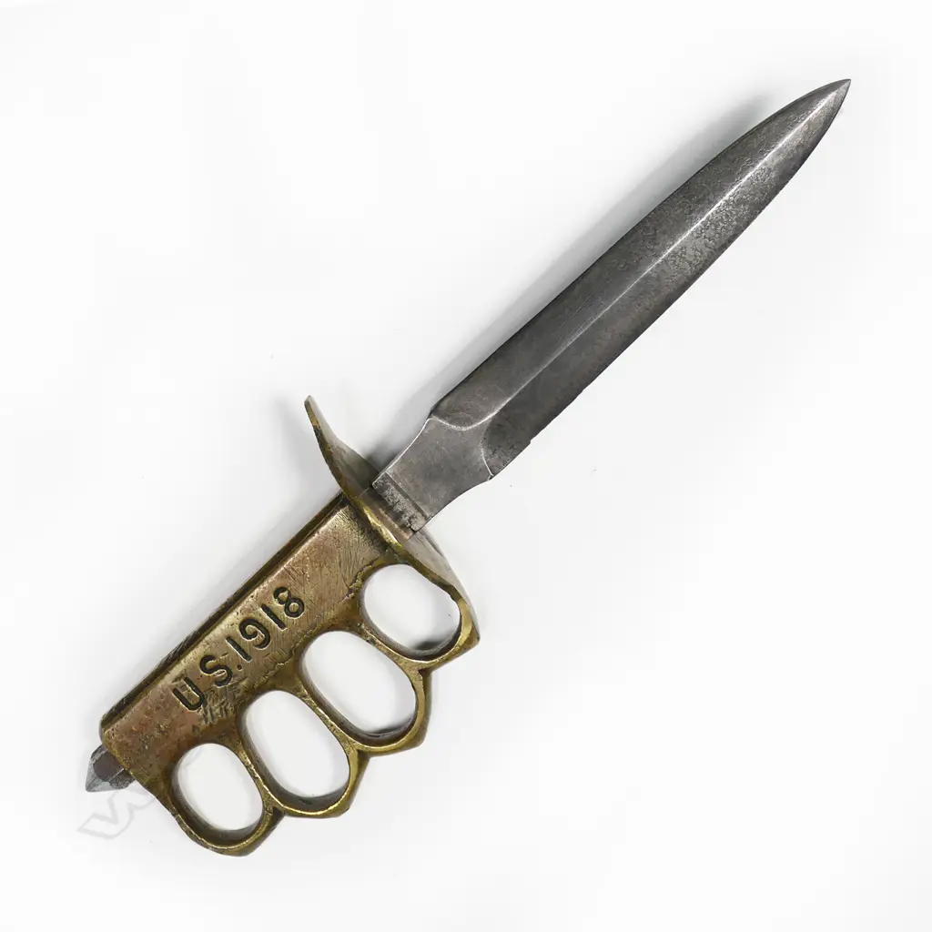 US 1918 dated knuckle knife. No scabbard. L.285mm Image 1++