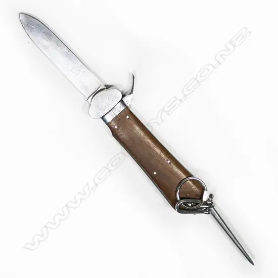 WWII German Luftwaffe gravity knife by SMF Solingen. L.257mm