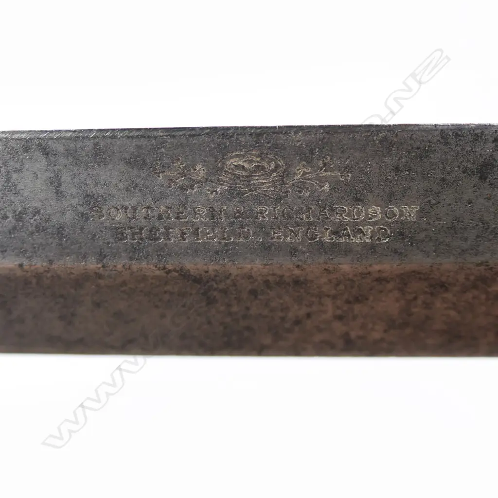 Southern and Richardson Sheffield fighting knife and scabbard. Possible WWII era. L.290mm Image 1++