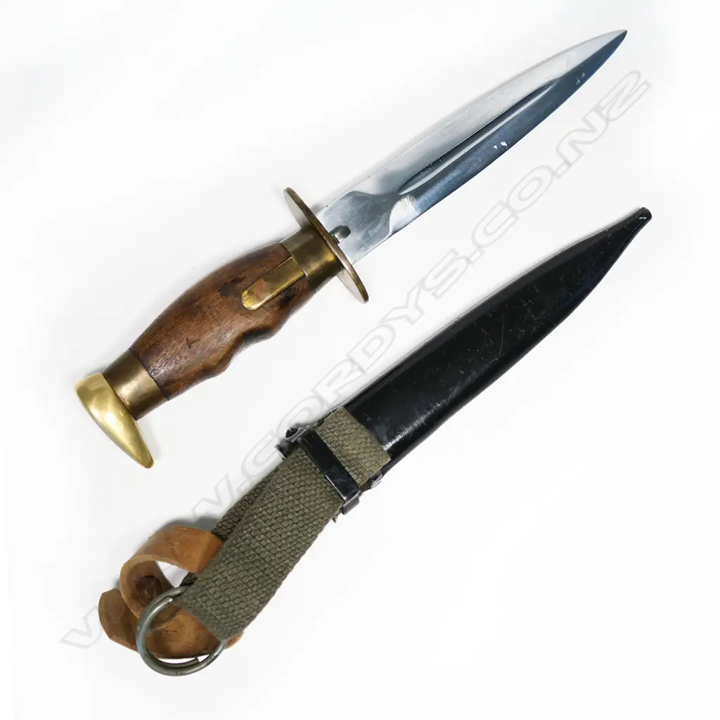 Chinese First Model combat knife and scabbard. L.250mm Image 1++