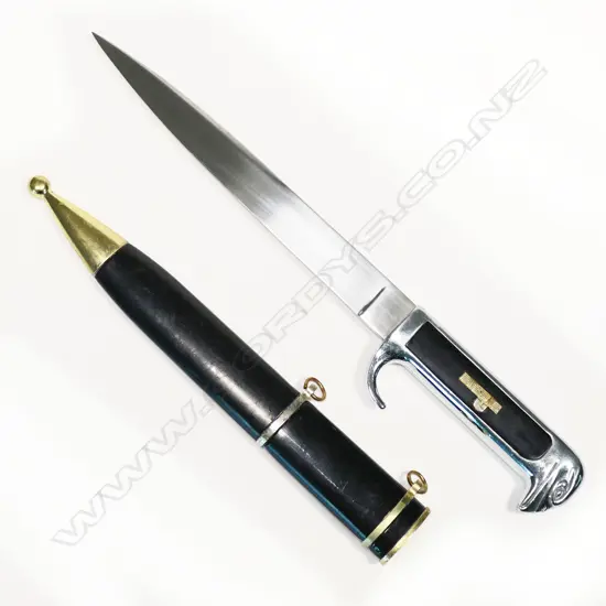 Italian Fascist dagger for Black shirts from WWII with scabbard. L.300mm