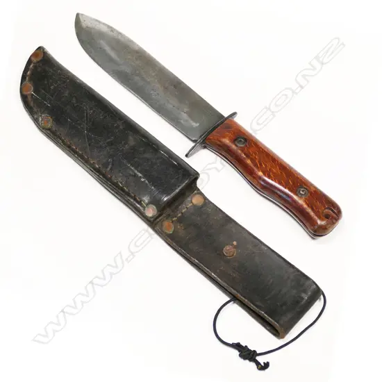 British RAF and Special Forces type D survival knife by Wilkinson with scabbard. L.320mm