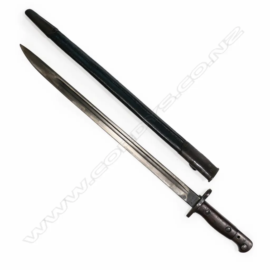 1907 NZ stamped 2 WN bayonet and scabbard. 2nd Wellington. L.550mm Image 1++