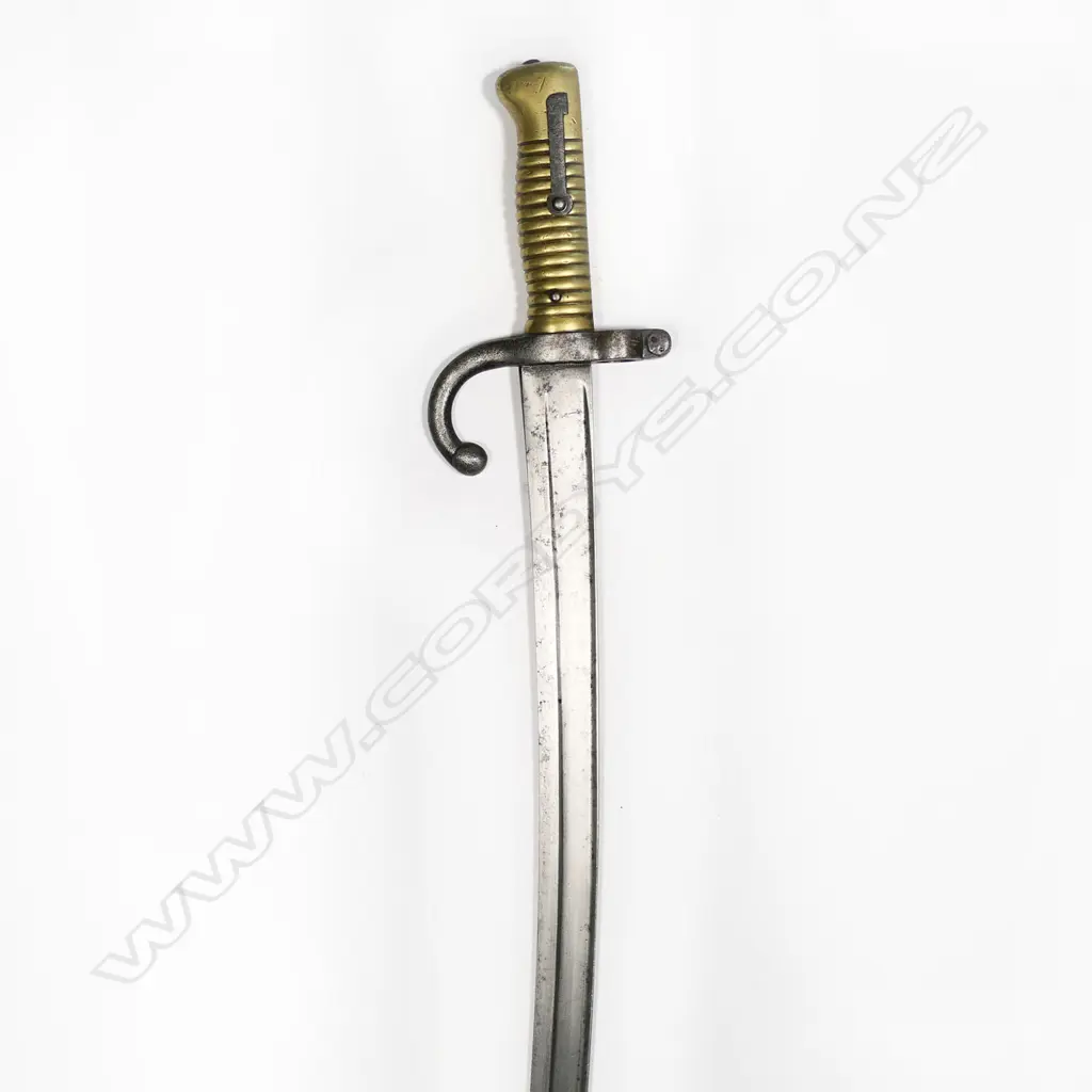 1866 Chassepot Yatagan dated 1868 with scabbard. L.700mm Image 1++