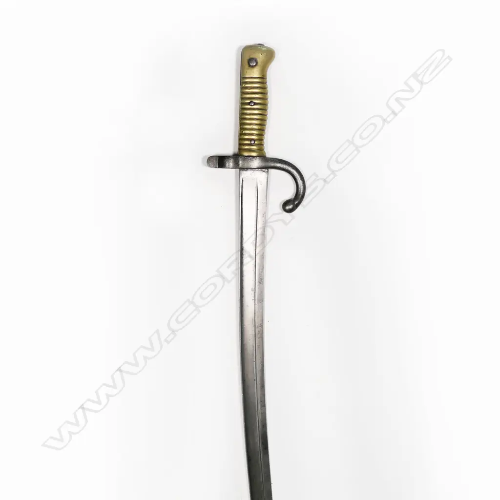 1866 Chassepot Yatagan dated 1868 with scabbard. L.700mm Image 1++