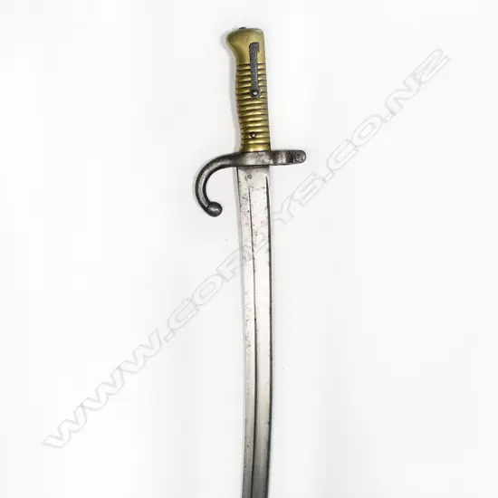 1866 Chassepot Yatagan dated 1868 with scabbard. L.700mm