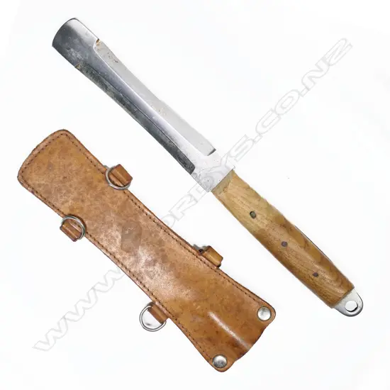 An unidentified knife in scabbard possibly for cutting paracord. L.250mm