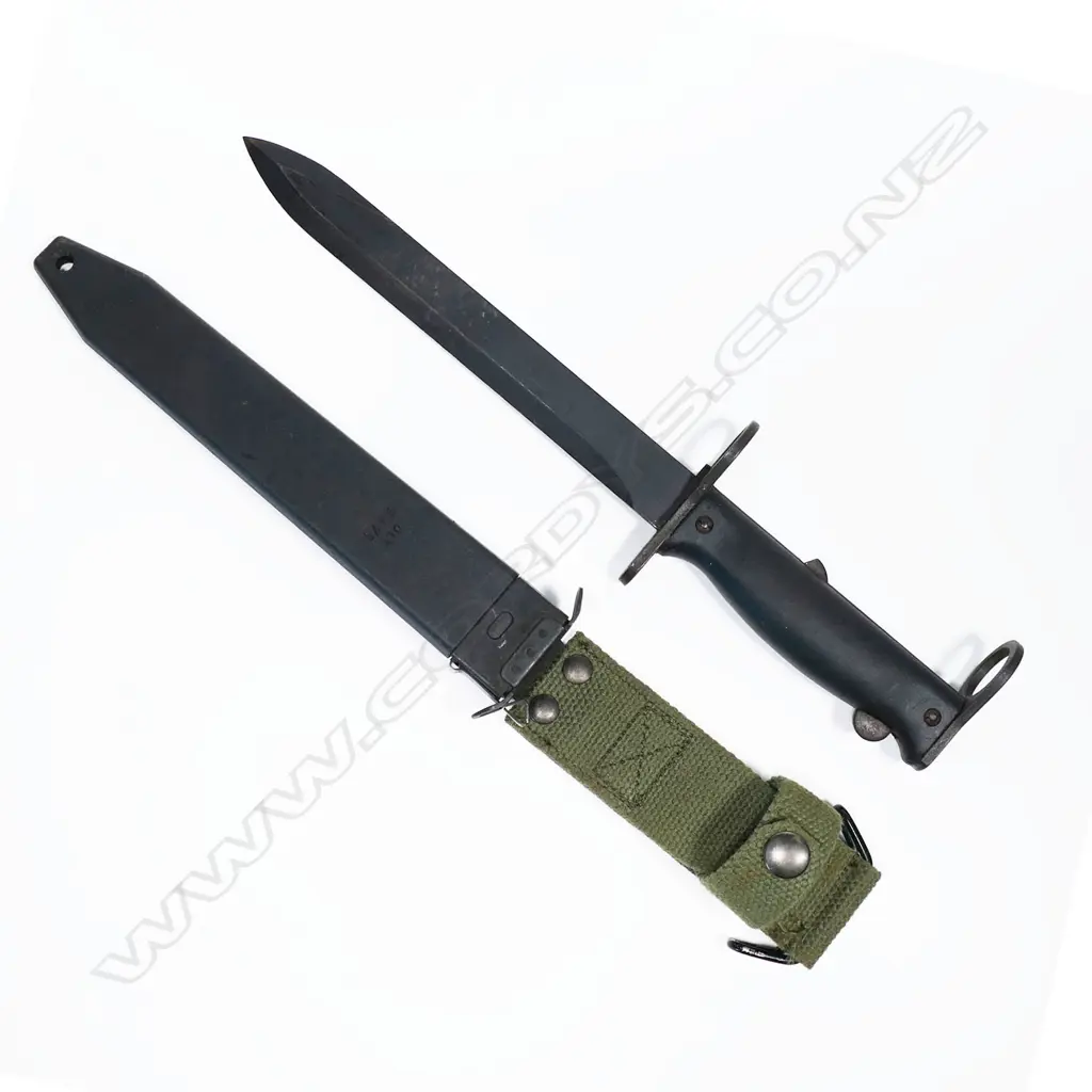 French MAS 49-56 7.5 Semi auto rifle bayonet and scabbard. L.320mm Image 1++