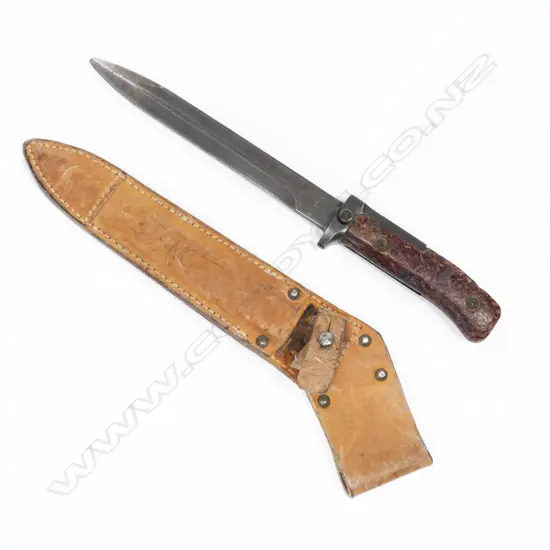 Cold War Czech combat knife and scabbard. L.280mm